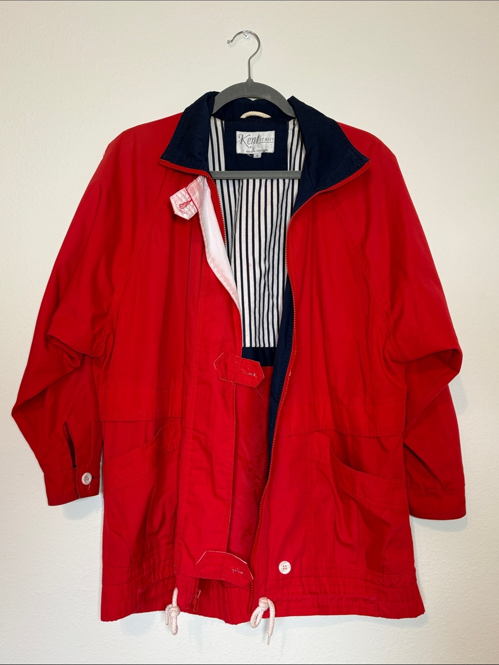 Vintage 1980s Kent Street Red Utility Jacket for Women